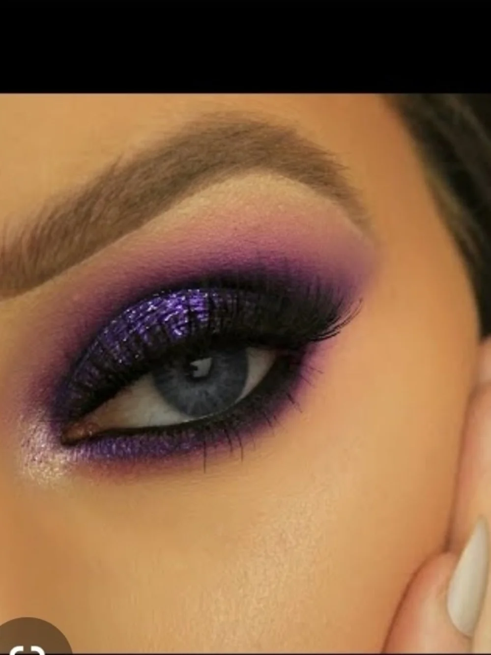 Pressed Eyeshadow Single - Midnight (Black With Purple Glitter Flecks) 0.05oz